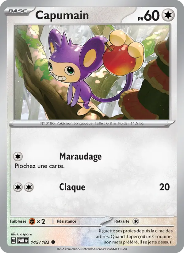 Carte Pokemon 145/182 Capumain | LorenZone