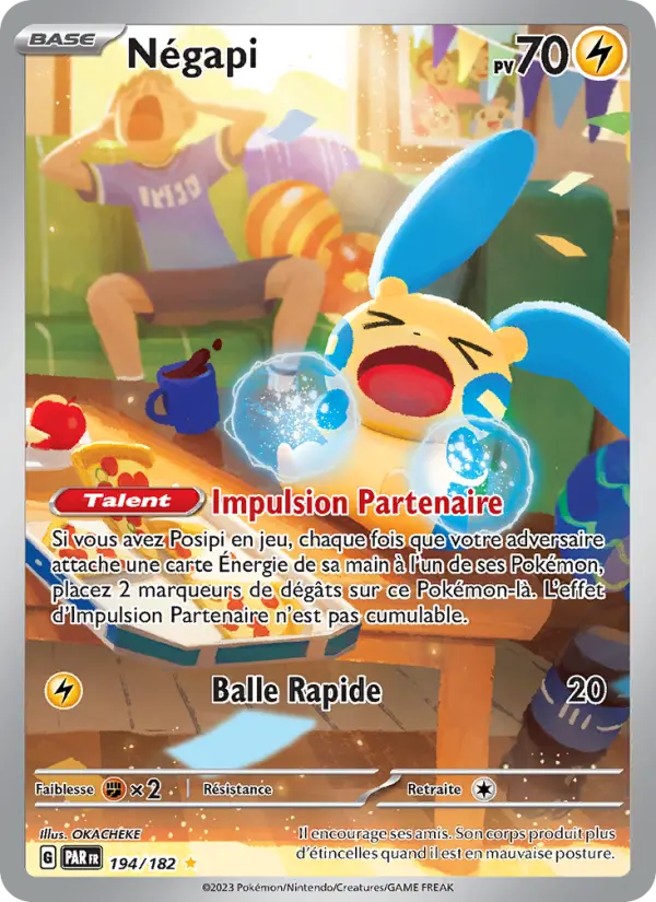 Carte Pokemon 194/182 Négapi Illustration Rare | LorenZone