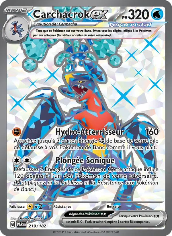 Carte Pokemon 219/182 Carchacrok-ex | LorenZone