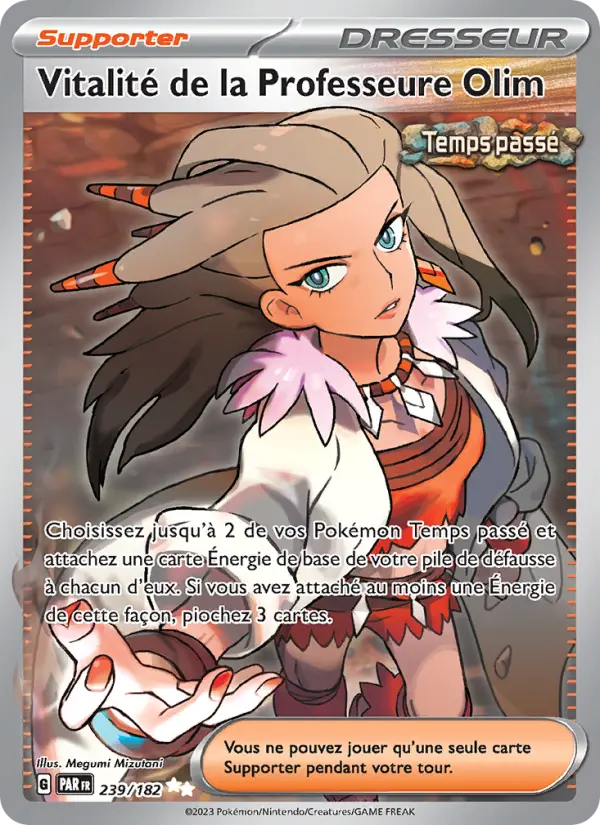 Carte Pokemon 239/182 Vitalité de la Professeure Olim | LorenZone