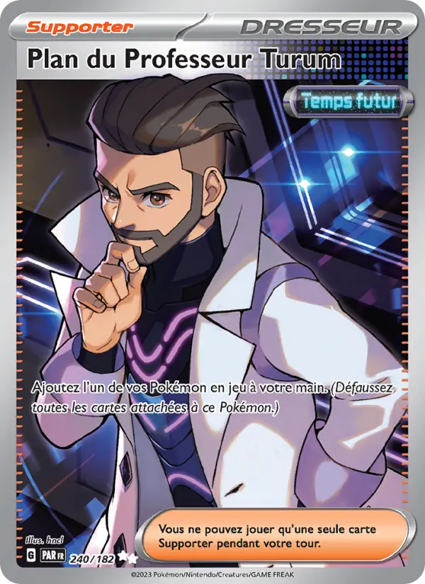 Carte Pokemon 240/182 Plan du Professeur Turum | LorenZone