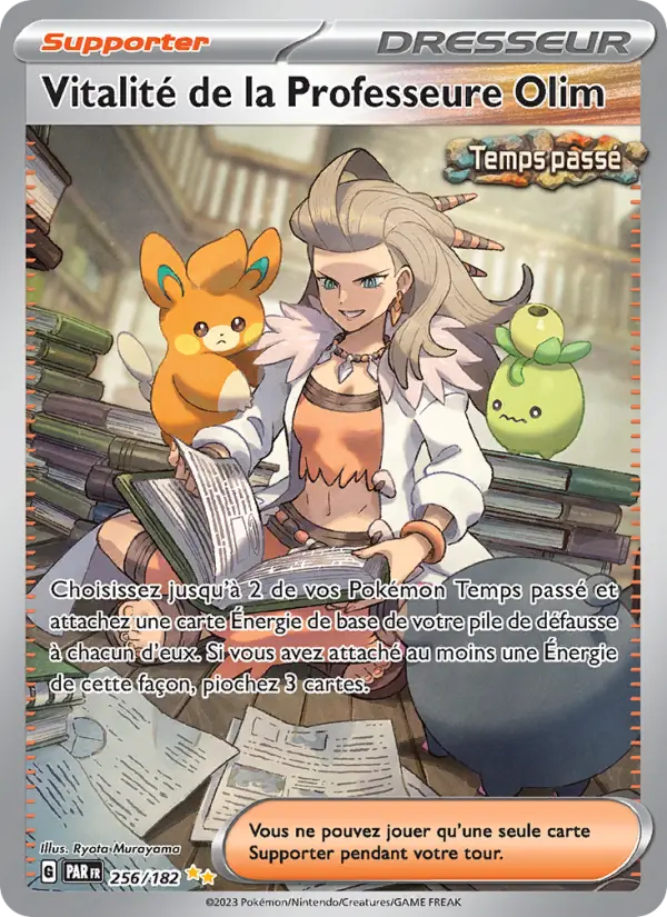 Carte Pokemon 256/182 Vitalité de la Professeure Olim Illustration Spéciale Rare | LorenZone