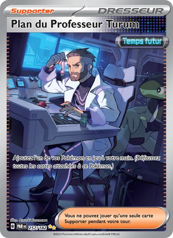 Carte Pokemon 257/182 Plan du Professeur Turum Illustration Spéciale Rare | LorenZone