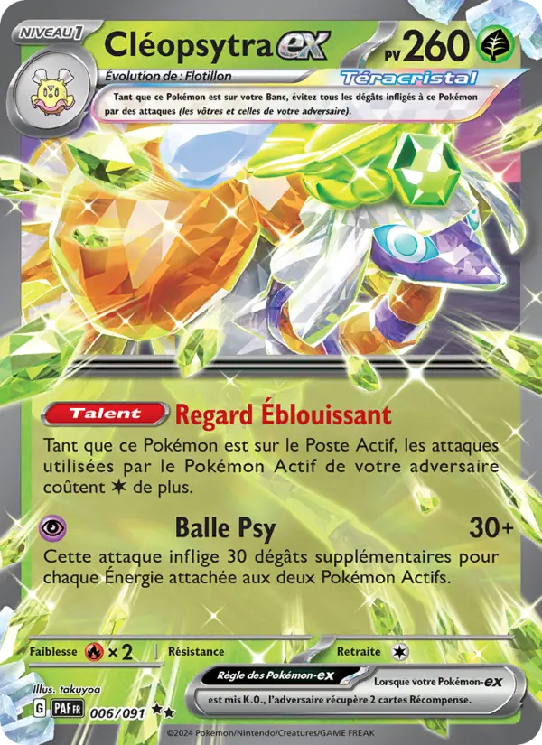 Carte Pokemon 006/091 Cléopsytra-ex | LorenZone