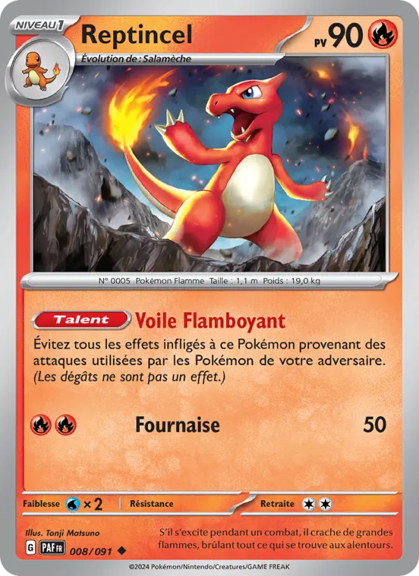 Carte Pokemon 008/091 Reptincel Holo | LorenZone