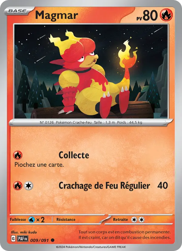Carte Pokemon 009/091 Magmar | LorenZone