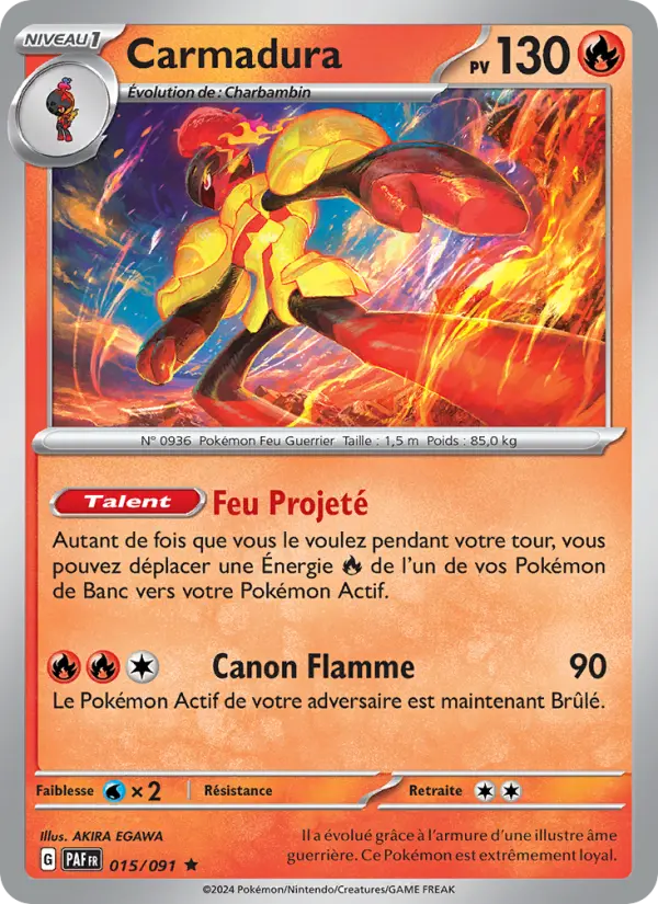 Carte Pokemon 015/091 Carmadura Holo | LorenZone