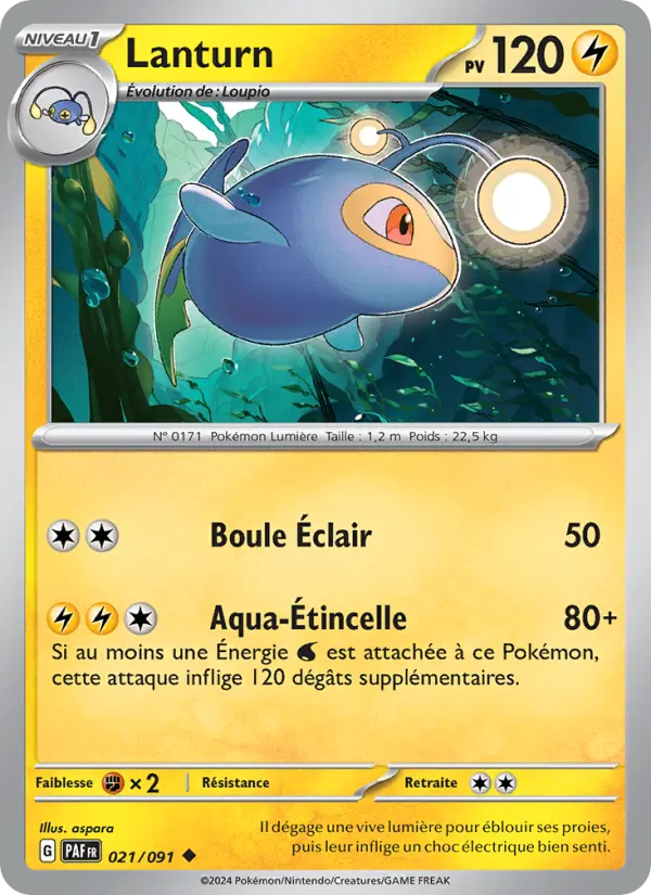 Carte Pokemon 021/091 Lanturn | LorenZone