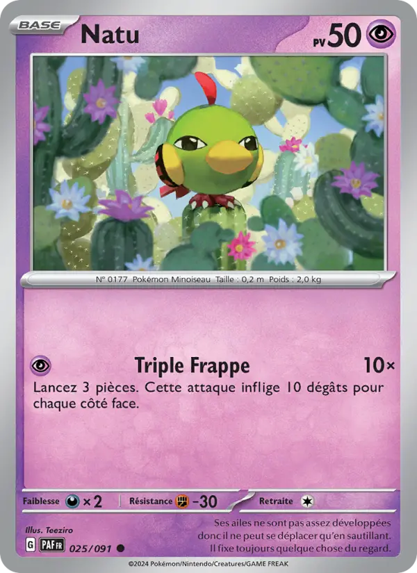 Carte Pokemon 025/091 Natu | LorenZone
