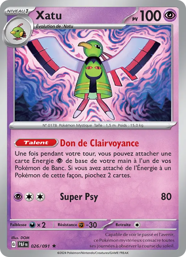 Carte Pokemon 026/091 Xatu Holo | LorenZone