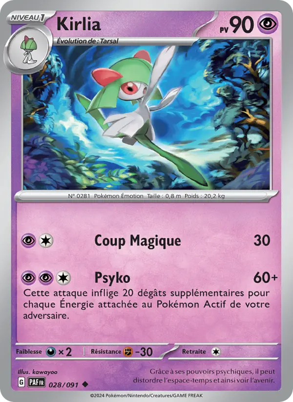 Carte Pokemon 028/091 Kirlia | LorenZone