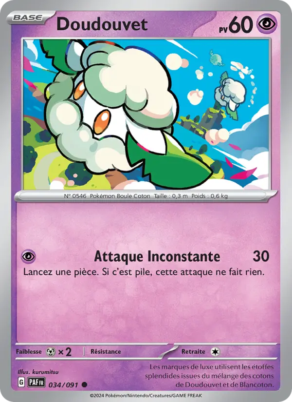 Carte Pokemon 034/091 Doudouvet | LorenZone