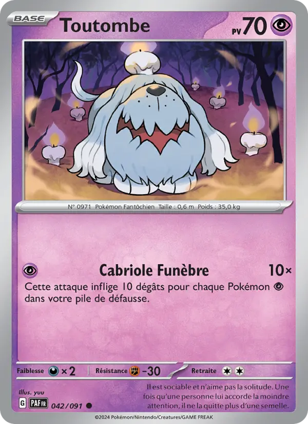 Carte Pokemon 042/091 Toutombe | LorenZone