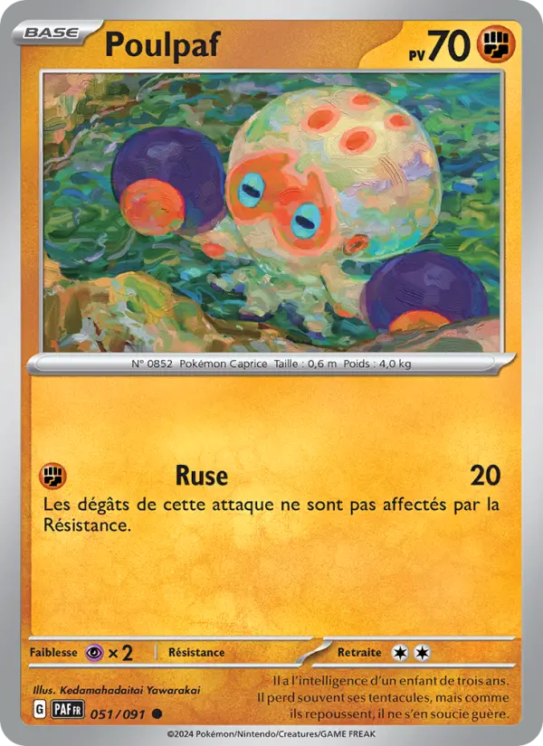 Carte Pokemon 051/091 Poulpaf | LorenZone