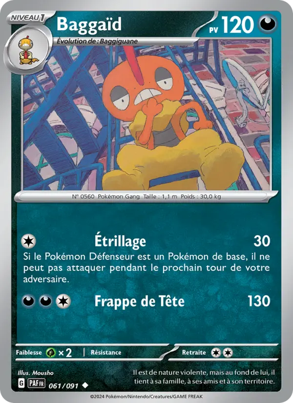 Carte Pokemon 061/091 Baggaïd | LorenZone