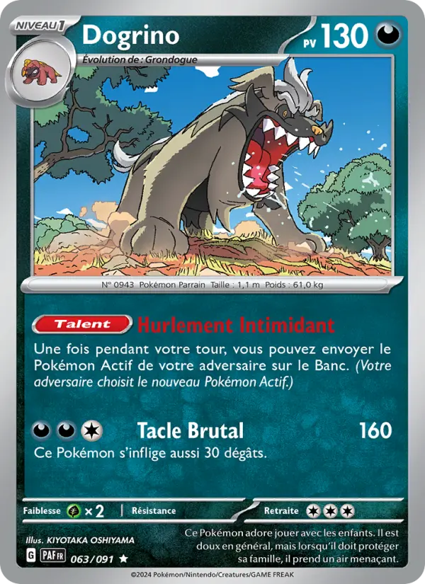 Carte Pokemon 063/091 Dogrino Holo | LorenZone