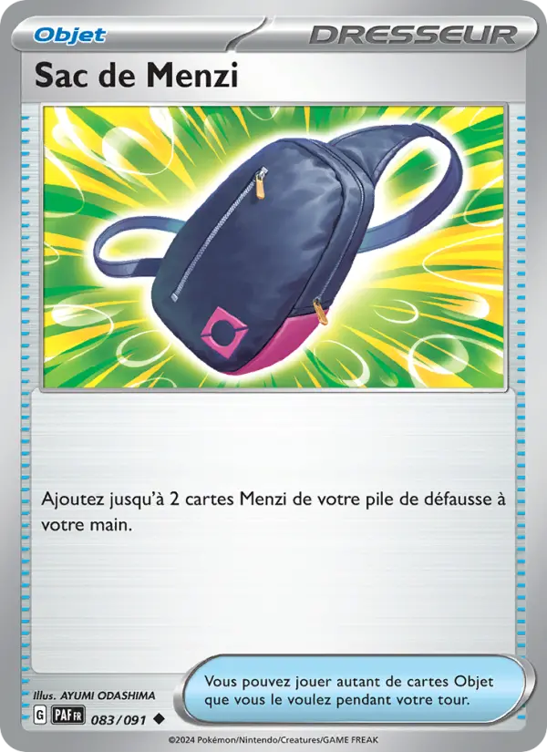 Carte Pokemon 083/091 Sac de Menzi | LorenZone