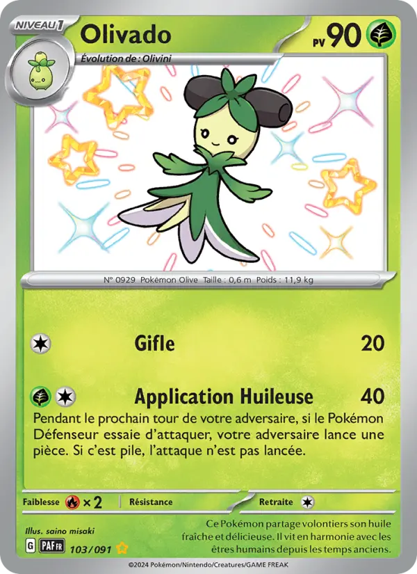Carte Pokemon 103/091 Olivado | LorenZone