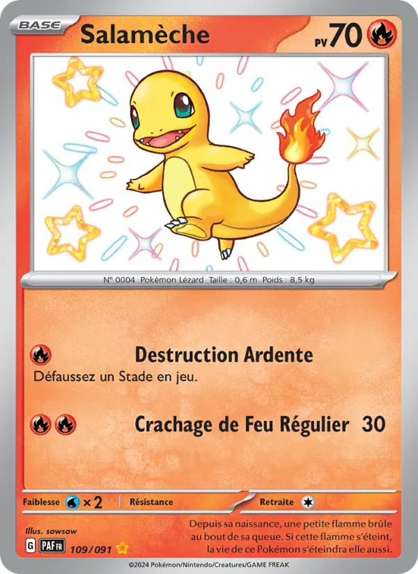 Carte Pokemon 109/091 Salamèche | LorenZone
