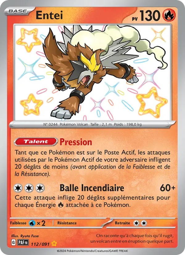 Carte Pokemon 112/091 Entei | LorenZone
