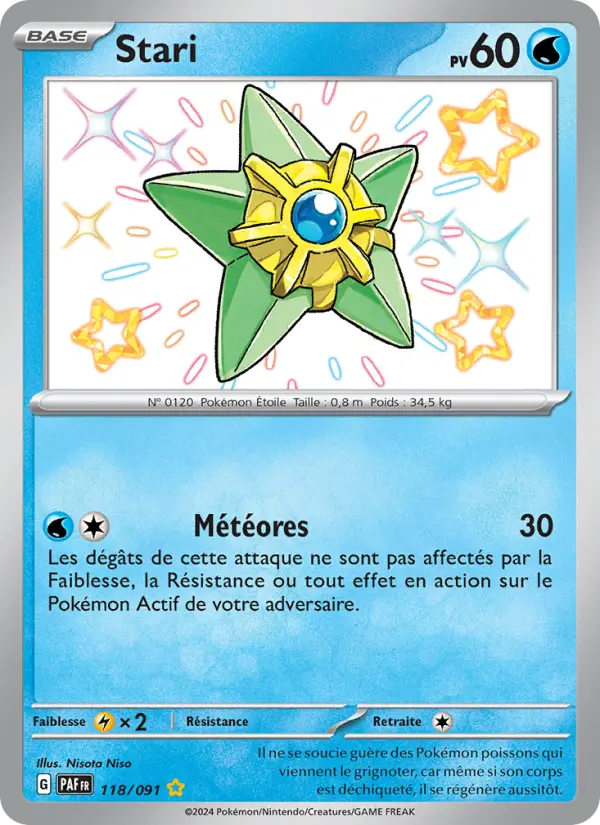Carte Pokemon 118/091 Stari | LorenZone