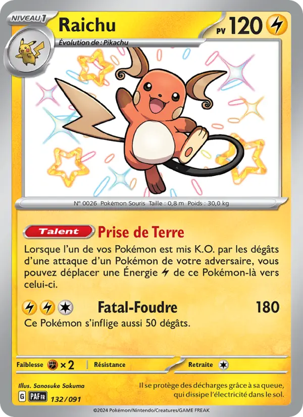 Carte Pokemon 132/091 Raichu | LorenZone