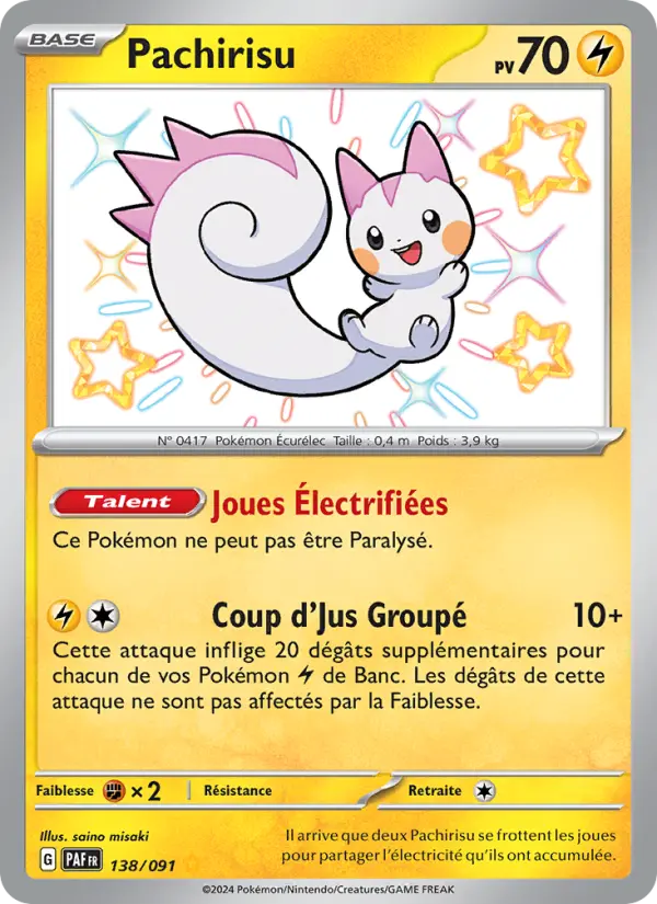 Carte Pokemon 138/091 Pachirisu | LorenZone