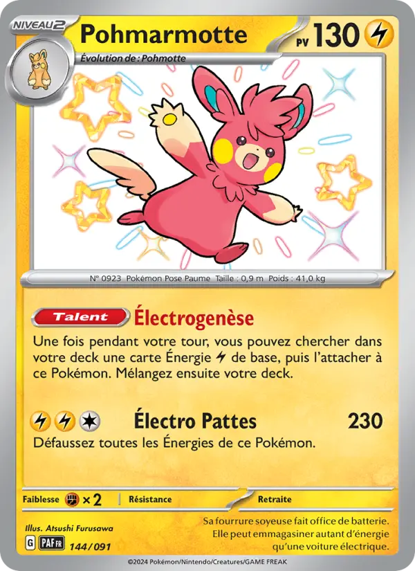 Carte Pokemon 144/091 Pohmarmotte | LorenZone