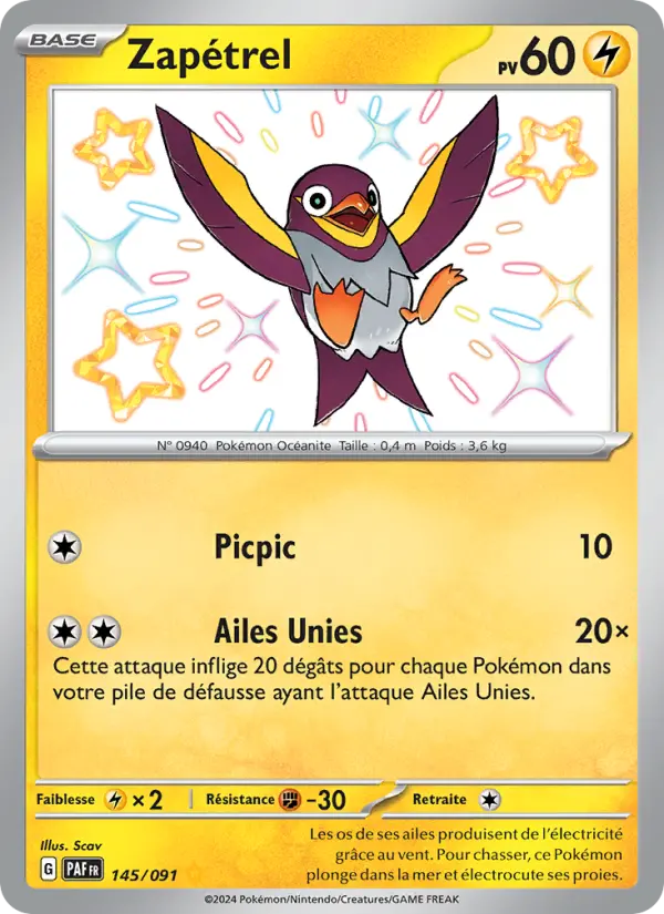 Carte Pokemon 145/091 Zapétrel | LorenZone
