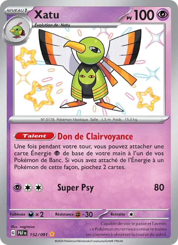 Carte Pokemon 152/091 Xatu | LorenZone