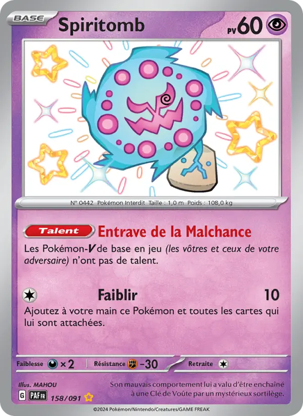 Carte Pokemon 158/091 Spiritomb | LorenZone