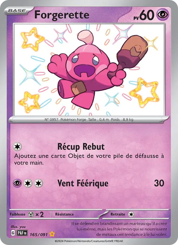Carte Pokemon 165/091 Forgerette | LorenZone