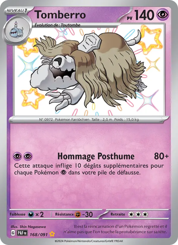 Carte Pokemon 168/091 Tomberro | LorenZone