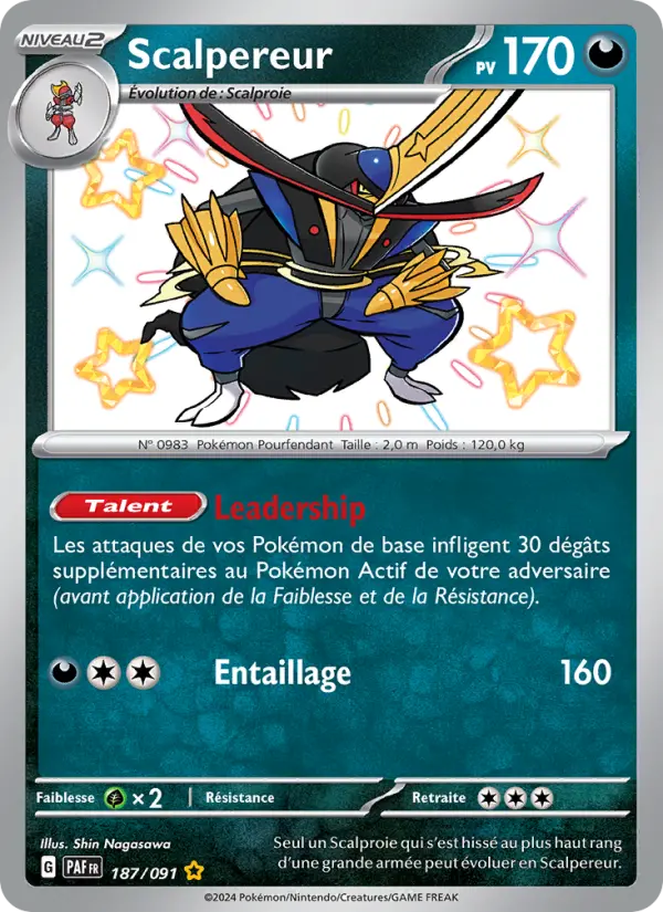 Carte Pokemon 187/091 Scalpereur | LorenZone