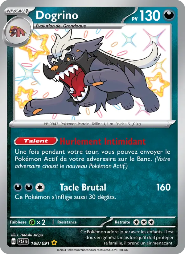 Carte Pokemon 188/091 Dogrino | LorenZone