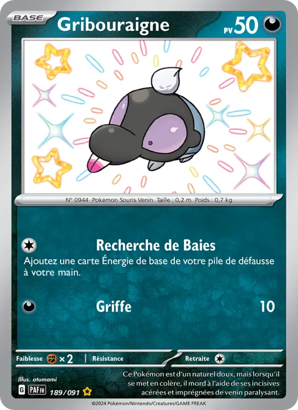 Carte Pokemon 189/091 Gribouraigne | LorenZone