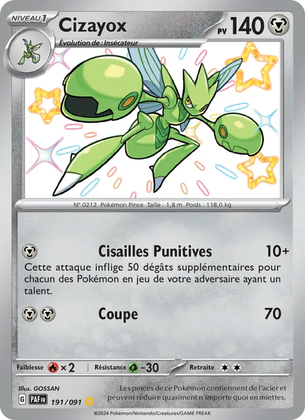 Carte Pokemon 191/091 Cizayox | LorenZone
