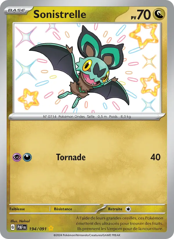 Carte Pokemon 194/091 Sonistrelle | LorenZone