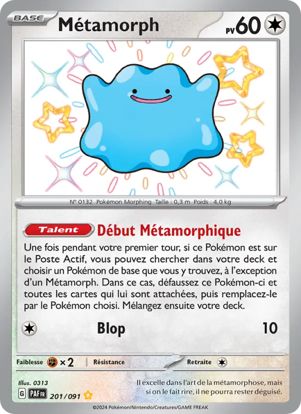 Carte Pokemon 201/091 Métamorph | LorenZone