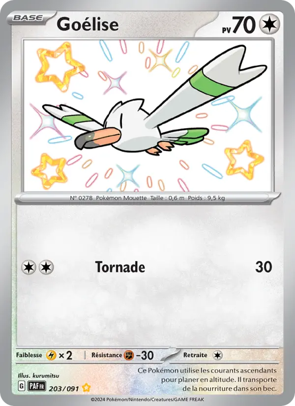 Carte Pokemon 203/091 Goélise | LorenZone