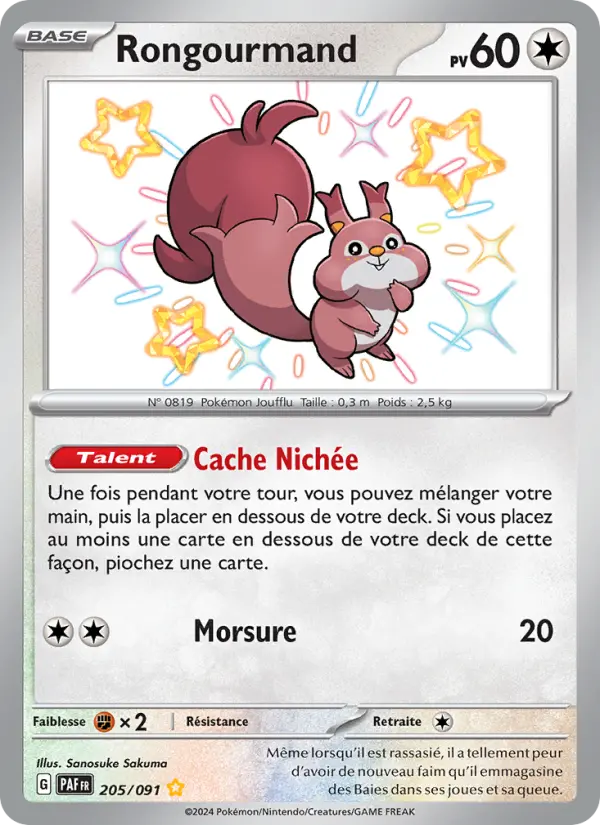 Carte Pokemon 205/091 Rongourmand | LorenZone