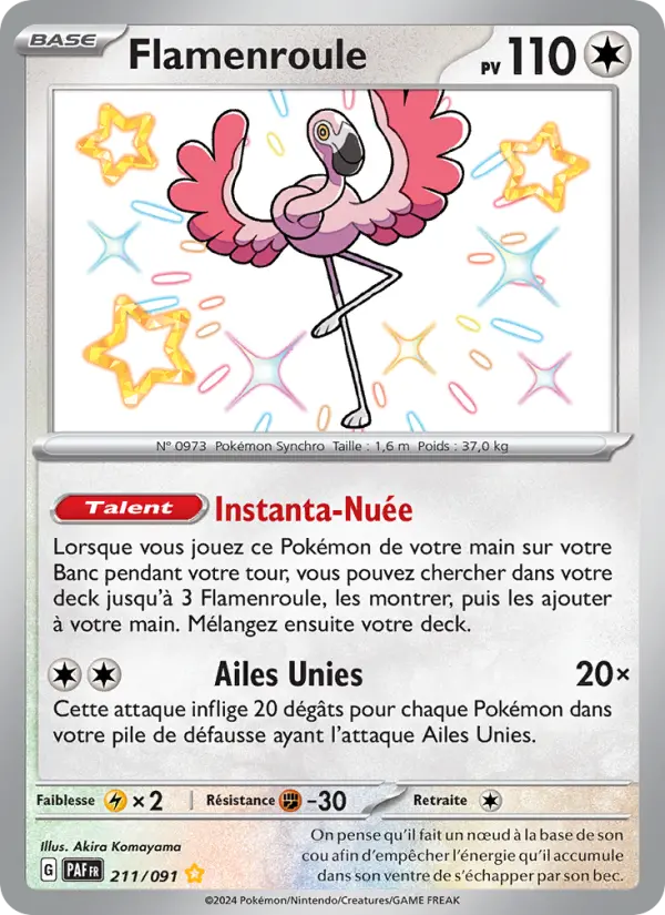 Carte Pokemon 211/091 Flamenroule | LorenZone