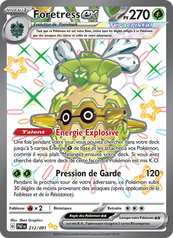 Carte Pokemon 212/091 Foretress-ex | LorenZone