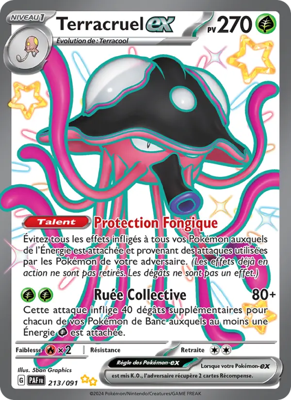 Carte Pokemon 213/091 Terracruel-ex | LorenZone