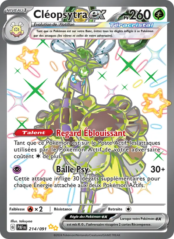 Carte Pokemon 214/091 Cléopsytra-ex | LorenZone