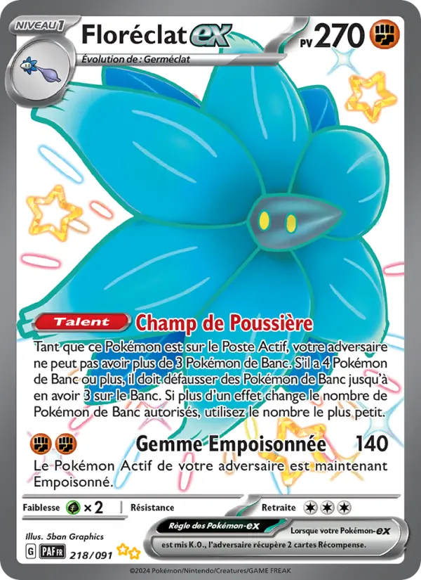 Carte Pokemon 218/091 Floréclat-ex | LorenZone