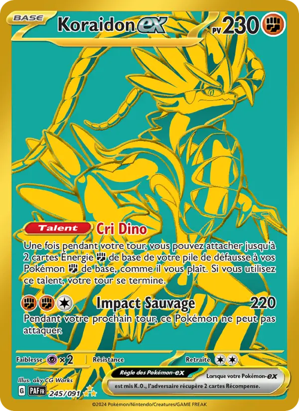 Carte Pokemon 245/091 Koraidon-ex Hyper Rare | LorenZone