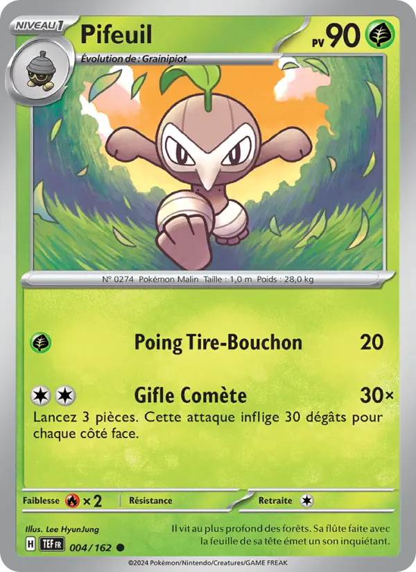 Carte Pokemon 004/162 Pifeuil Reverse | LorenZone