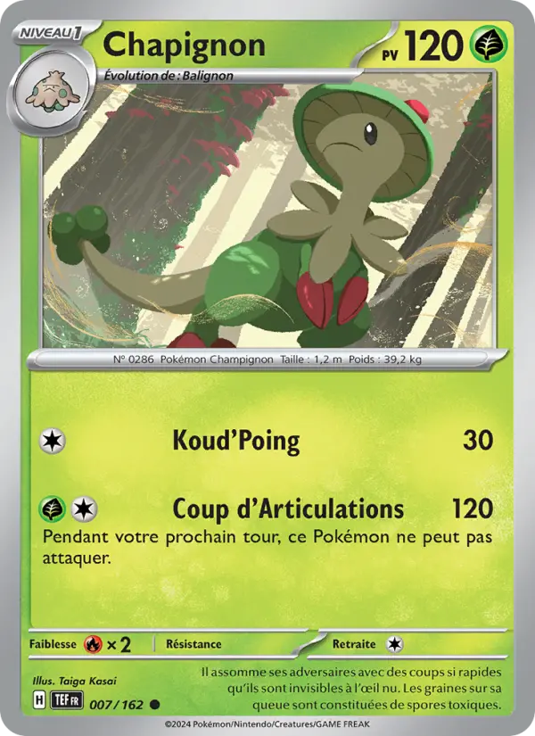 Carte Pokemon 007/162 Chapignon Reverse | LorenZone