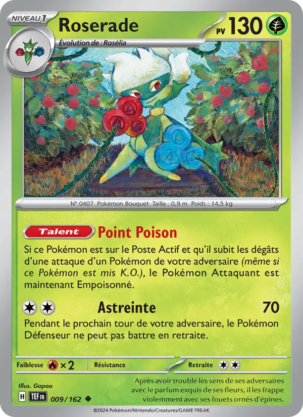 Carte Pokemon 009/162 Roserade Reverse | LorenZone
